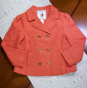 Janie and Jack Pea Coat Jacket Girls 5-6